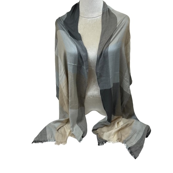 Apt.9 Brown Tan Gray Rayon Scarf - Picture 1 of 8